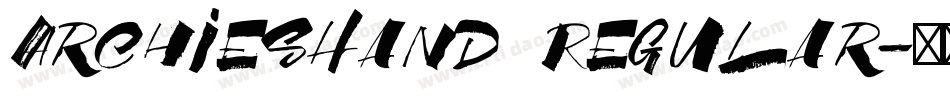 ArchiesHand Regular字体转换